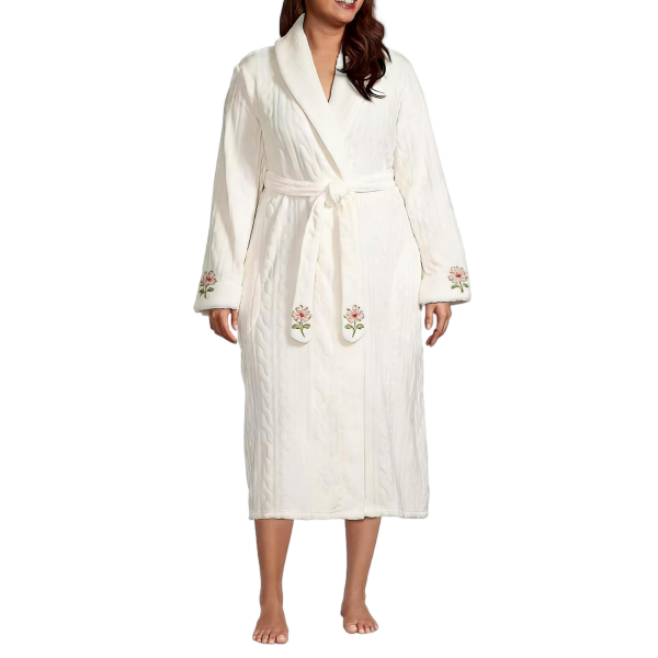 Coral Fleece Adult Bath Towels – Matching Women’s Bathrobes